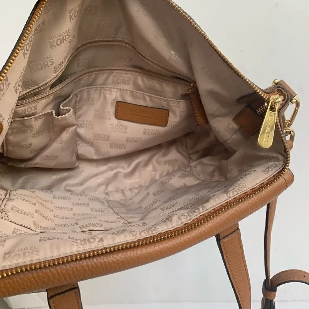 MICHAEL KORS MACKENZIE LEATHER SATCHEL ACORN